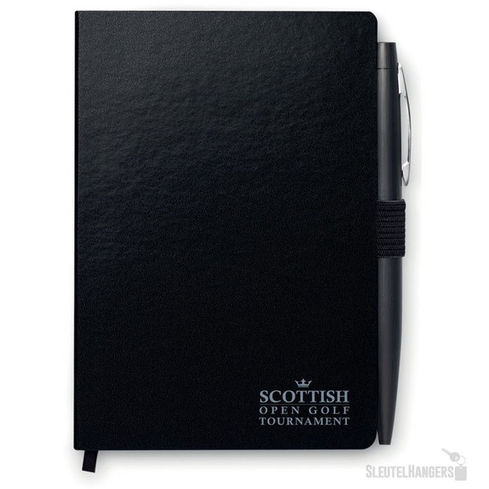 A5 notitieblok met balpen Notaplus zwart