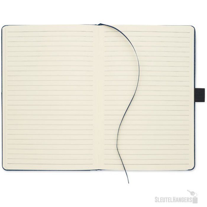 A5 notitieblok met pu-voorvak Cinco blauw