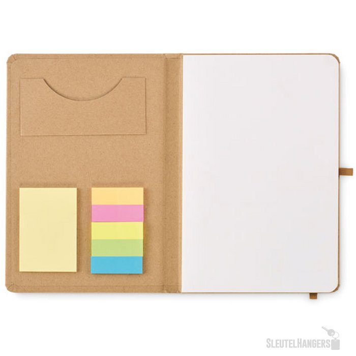 A5 notitieboek gerecycled papier Sticknote Beige