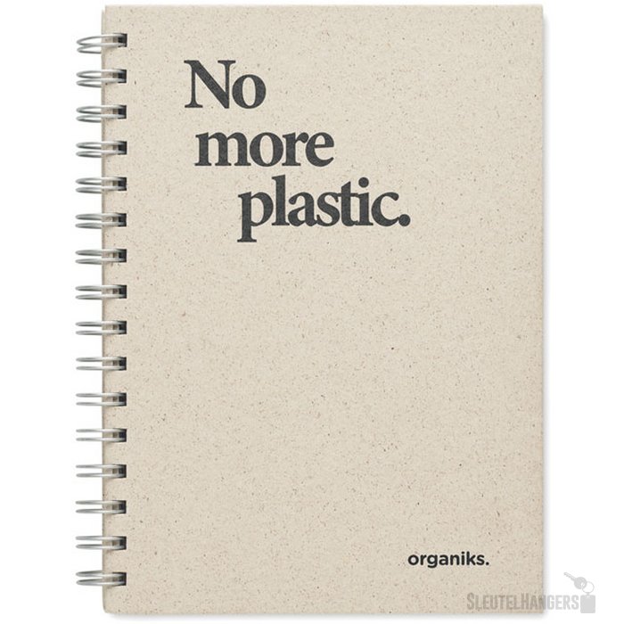 A5 notitieboek graspapier Grass book Beige