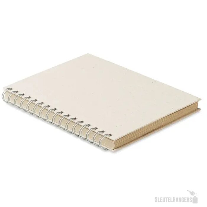 A5 notitieboek graspapier Grass book Beige