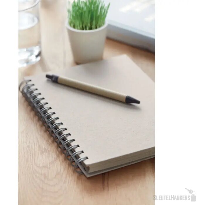 A5 notitieboek graspapier Grass book Beige