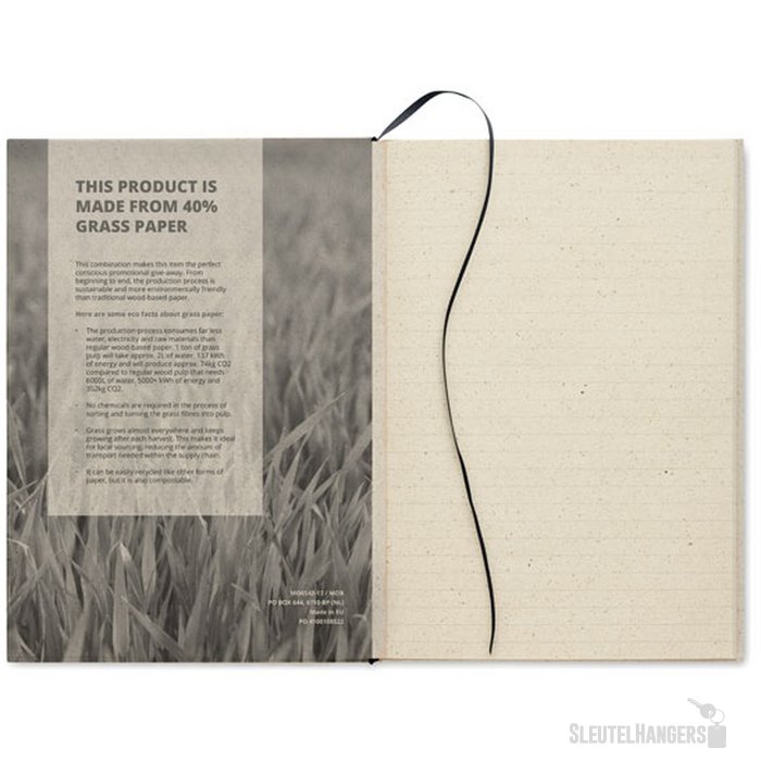 A5 notitieboek graspapier Grass notes Beige