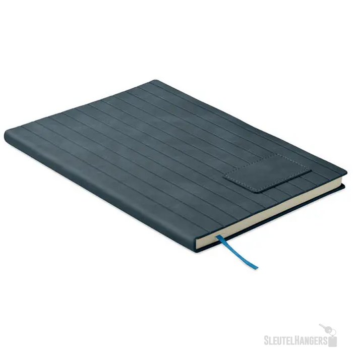 A5 notitieboek in smokey pu Tintray blauw