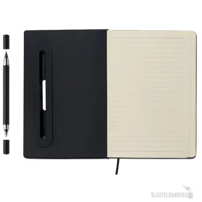 A5 notitieboek telefoonhouder Rinbook Zwart