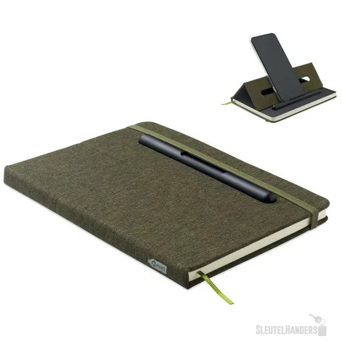 A5 notitieboek telefoonhouder Rinbook Groen