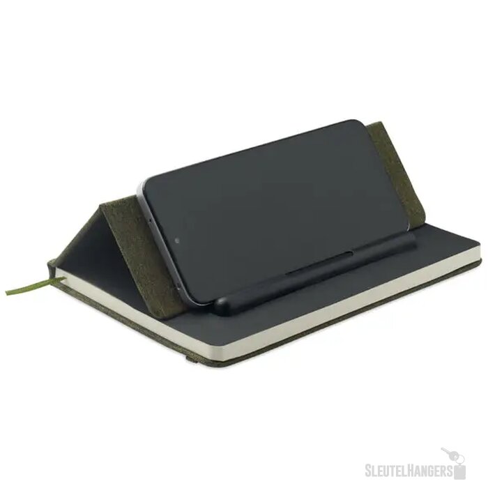 A5 notitieboek telefoonhouder Rinbook Groen