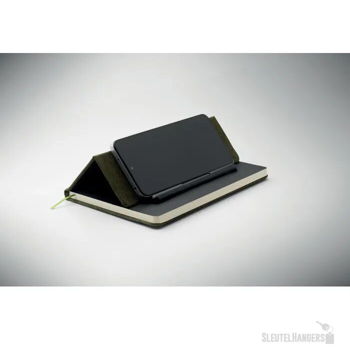 A5 notitieboek telefoonhouder Rinbook Groen