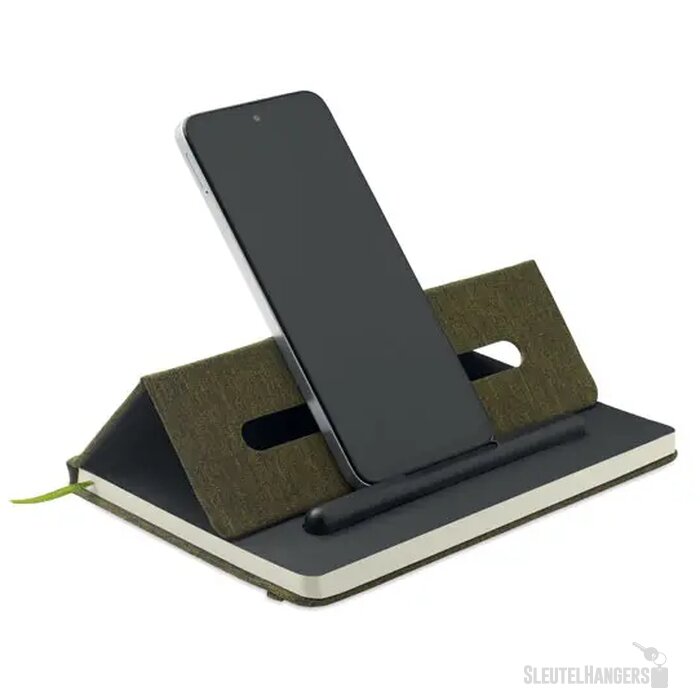 A5 notitieboek telefoonhouder Rinbook Groen