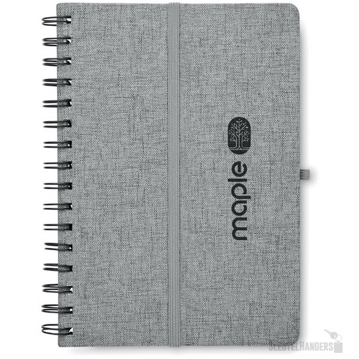 A5 notitieboekje met telefoonhouder Strata Grijs