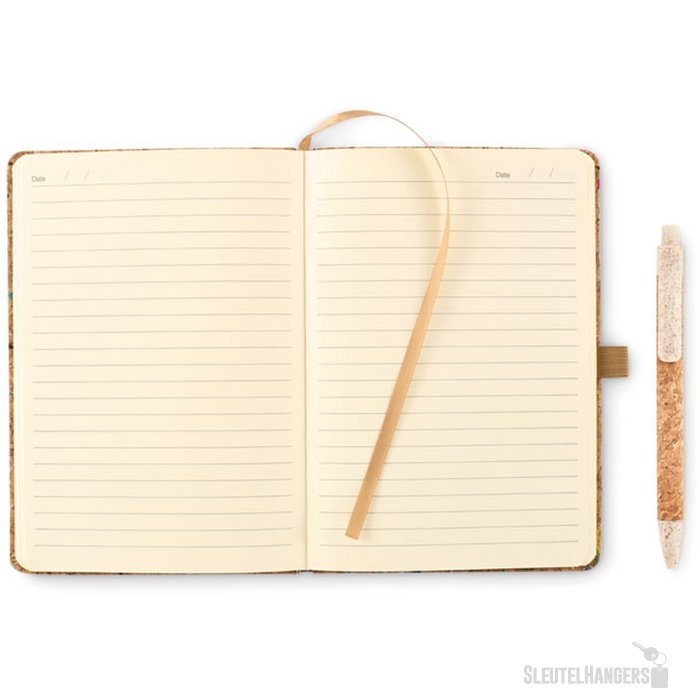 A5 notitieboekje van gekleurd kurk Cornota Beige