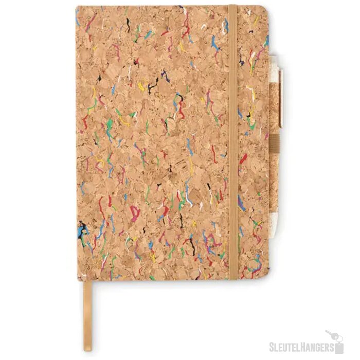 A5 notitieboekje van gekleurd kurk Cornota Beige