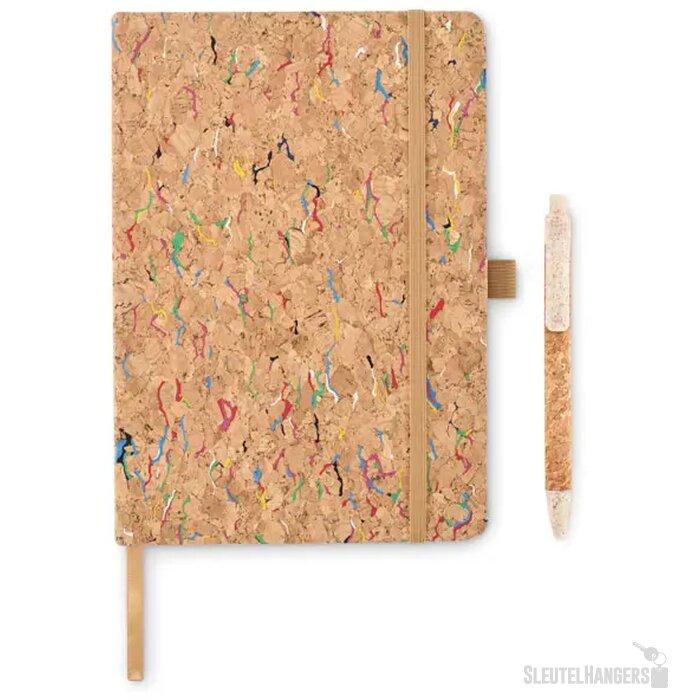 A5 notitieboekje van gekleurd kurk Cornota Beige