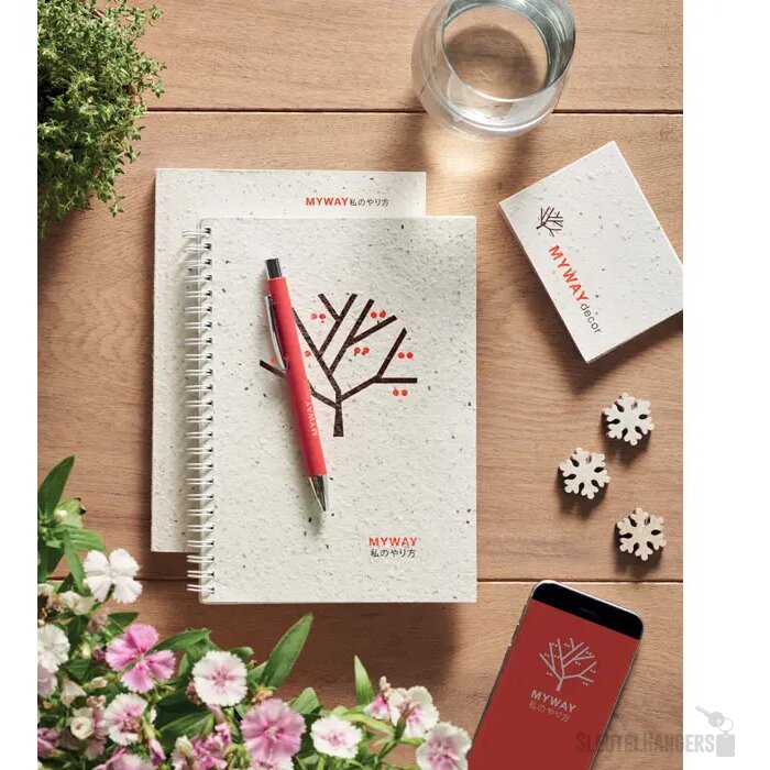A5 notitieboekje zaadpapier Seed book wit