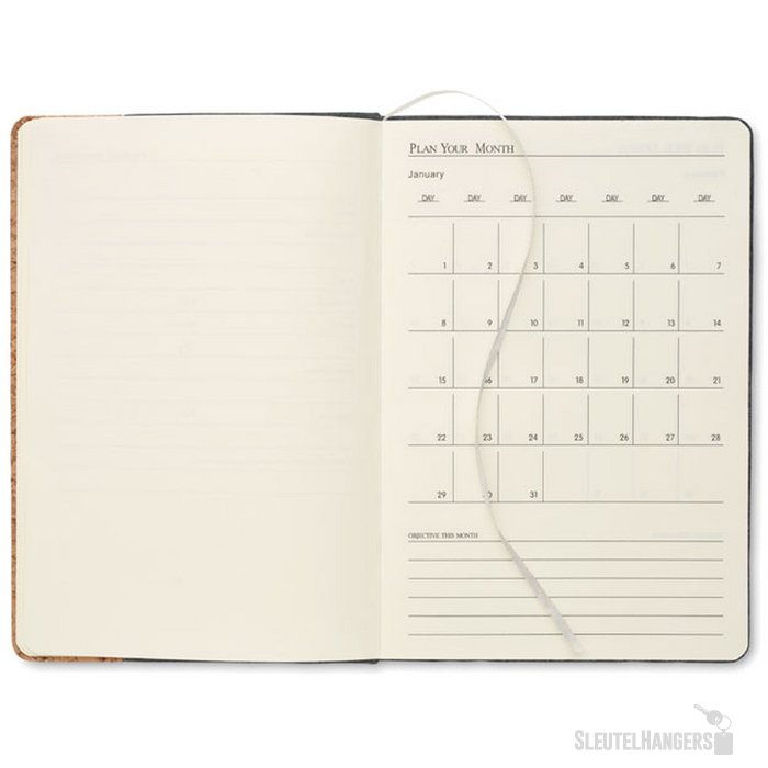 A5 rpet kurk notitieboek Corkbook Grijs
