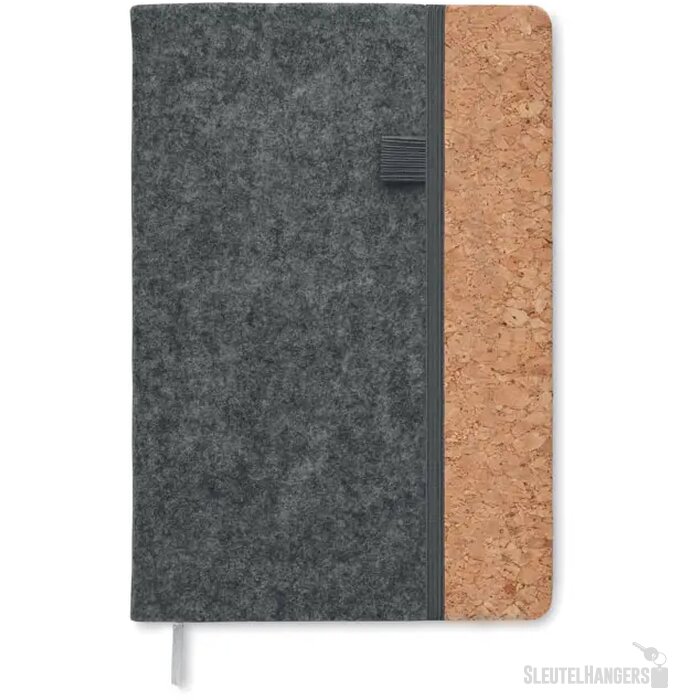 A5 rpet kurk notitieboek Corkbook Grijs