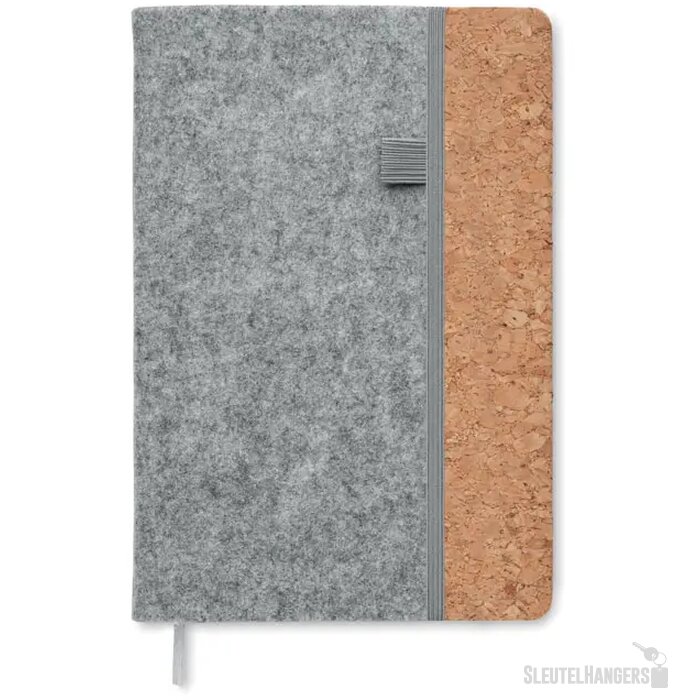 A5 rpet kurk notitieboek Corkbook Grijs
