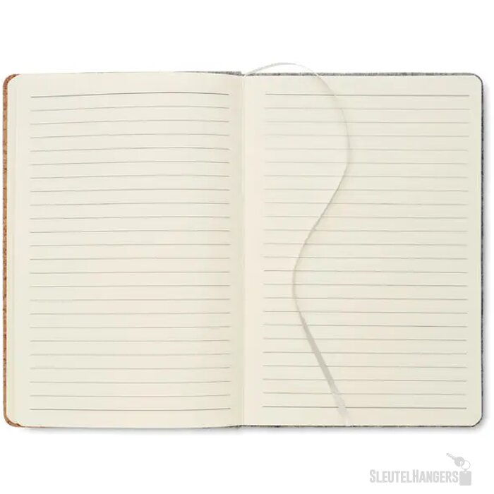 A5 rpet kurk notitieboek Corkbook Grijs