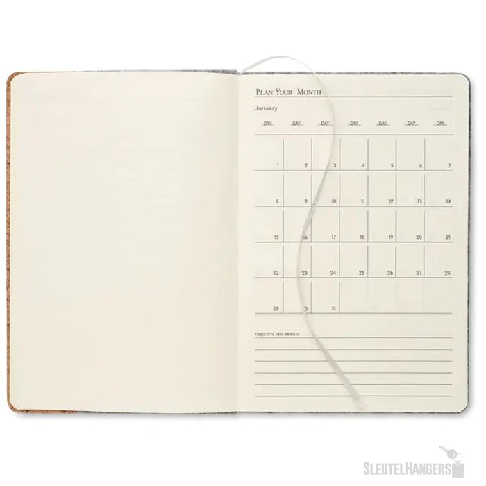 A5 rpet kurk notitieboek Corkbook Grijs