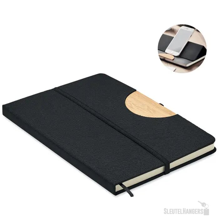 A5 rpet notitieboek gelinieerd Blama Zwart