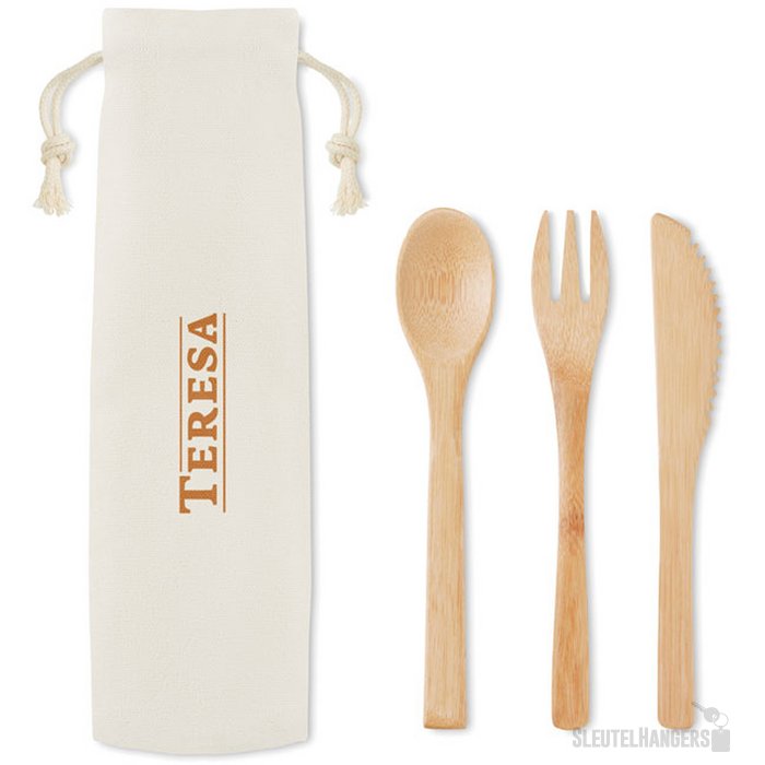 Bamboe bestekset Setboo beige