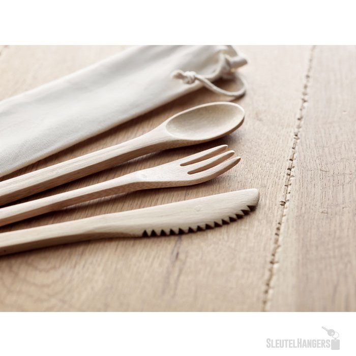 Bamboe bestekset Setboo beige