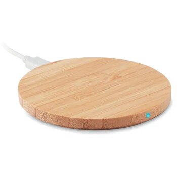 Bamboe draadloze lader 15w Rundo lux hout