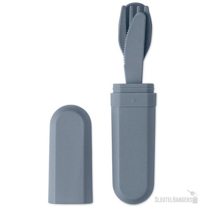 Bestekset en koker in pla Biteful petrol