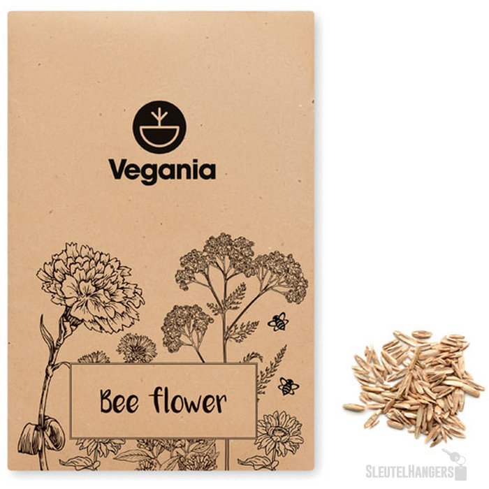 Bloemenzaadjes in envelop Seedlopebee beige