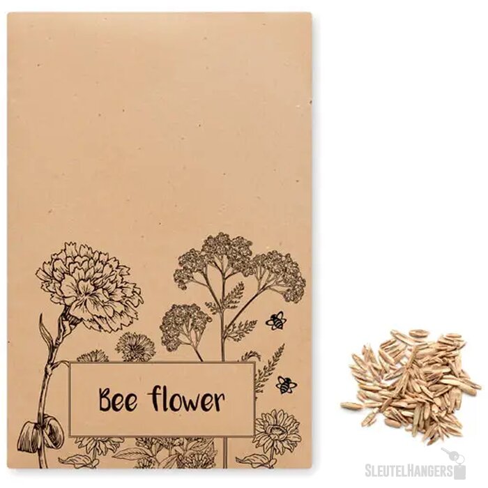 Bloemenzaadjes in envelop Seedlopebee beige