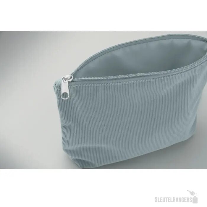 Corduroy cosmeticatasje Cordy t Lichtblauw
