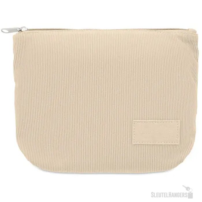 Corduroy cosmeticatasje Cordy t Beige