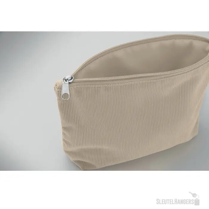 Corduroy cosmeticatasje Cordy t Beige