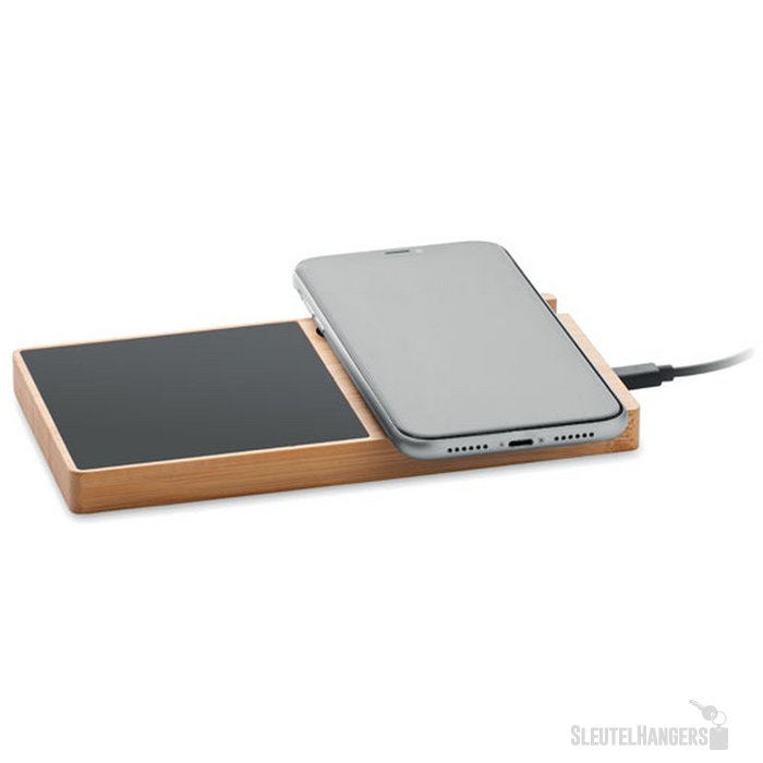Draadloze oplader en mok warmer Sibit hout