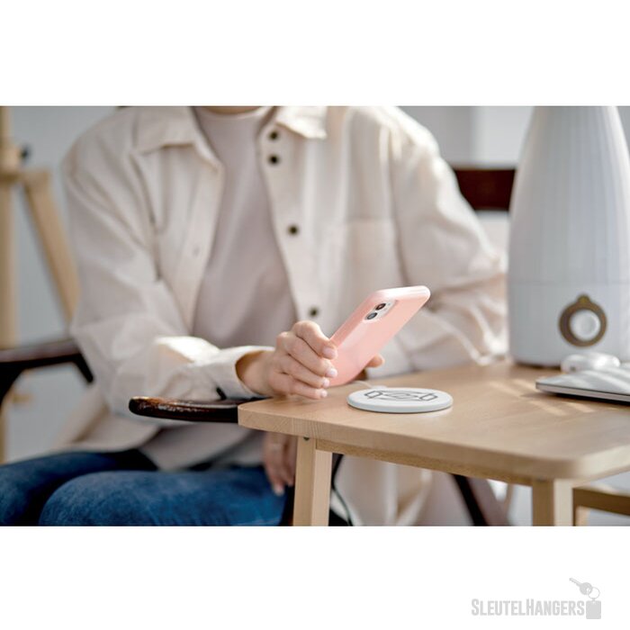 Draadloze oplader recycled abs Twing Wit