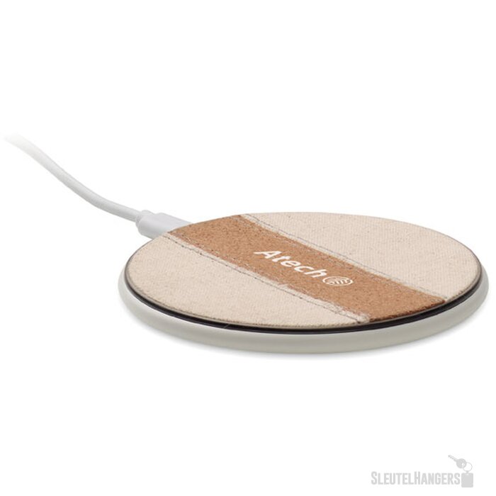 Draadloze oplader van kurk 15w Cortless Wit