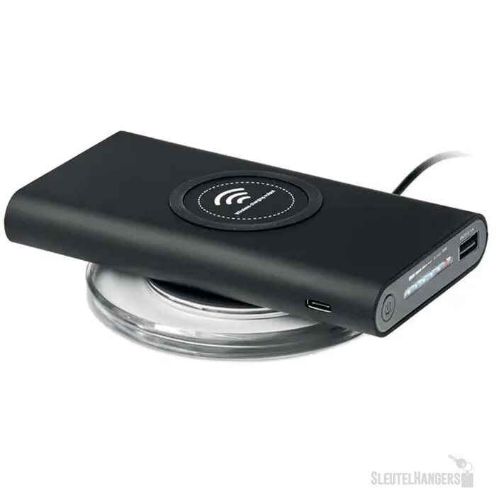 Draadloze powerbank 8000mah Vigor Zwart