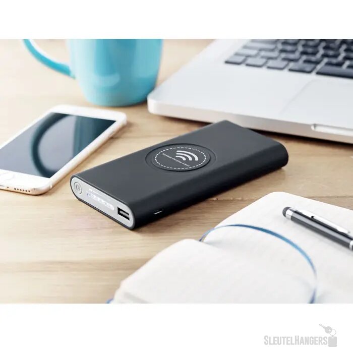 Draadloze powerbank 8000mah Vigor Zwart