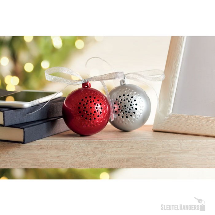 Draadloze speaker kerstbal Jingle ball Rood