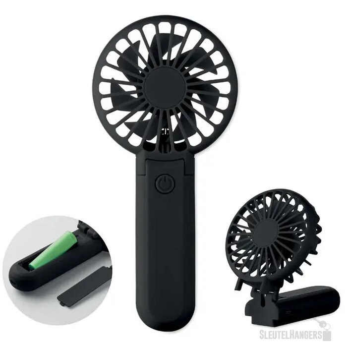 Draagbare vouwventilator Ibera zwart
