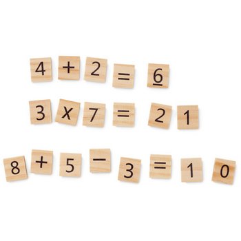 Educatief houten telspel Educount Beige