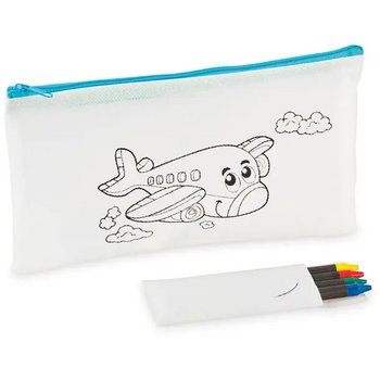 Etui met 4 krijtjes Cray babyblauw