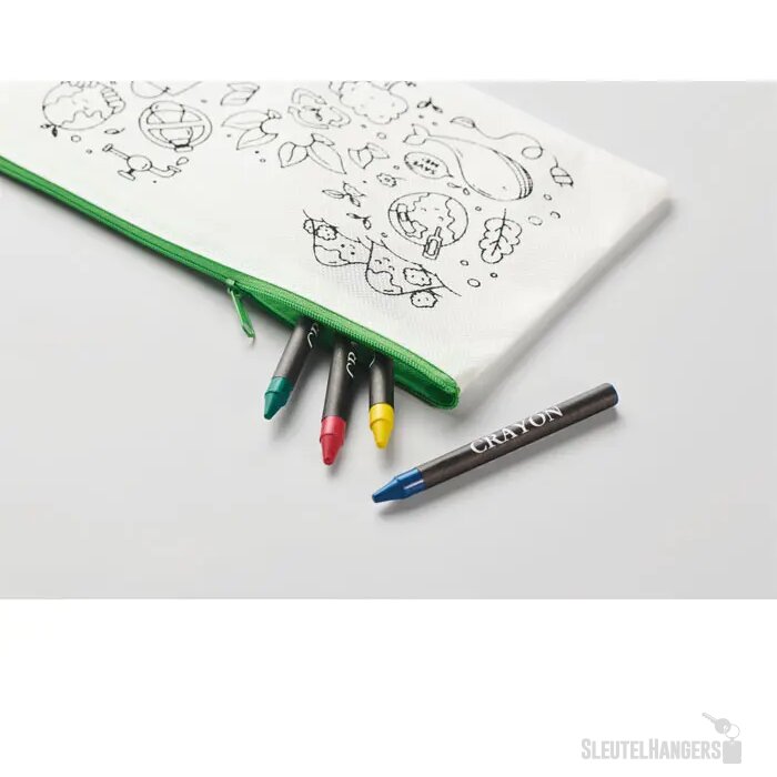 Etui met 4 krijtjes Cray limoen