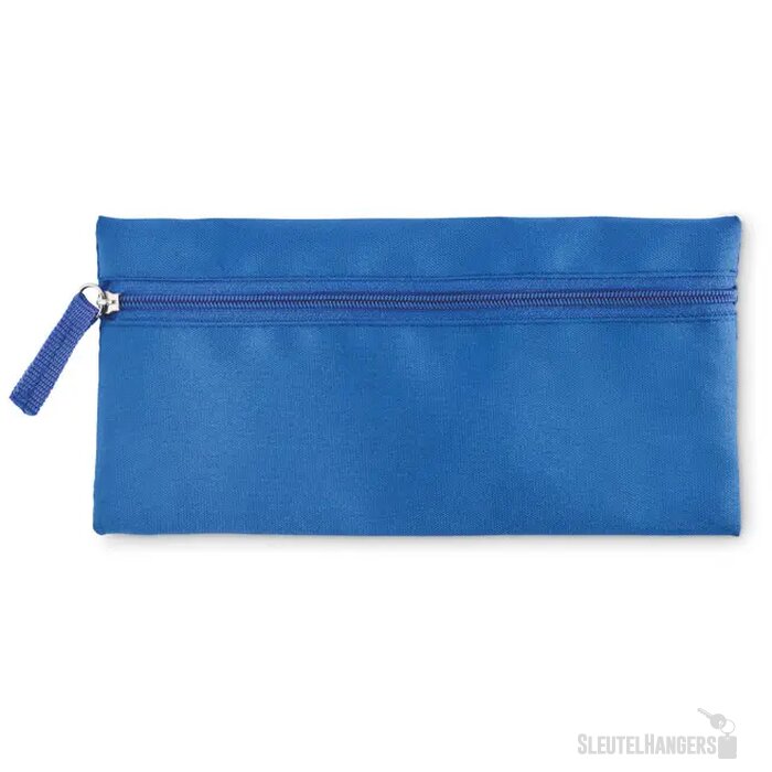Etui met rits Study royal blauw