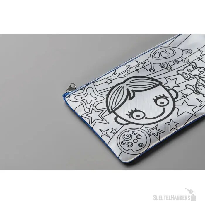 Etui met stiften Kiddo royal blauw
