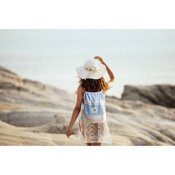 Hamam handdoek trekkoord tas s Hamma Turquoise