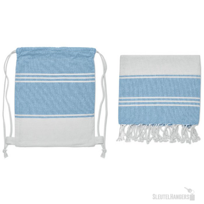 Hamam handdoek trekkoord tas s Hamma Turquoise