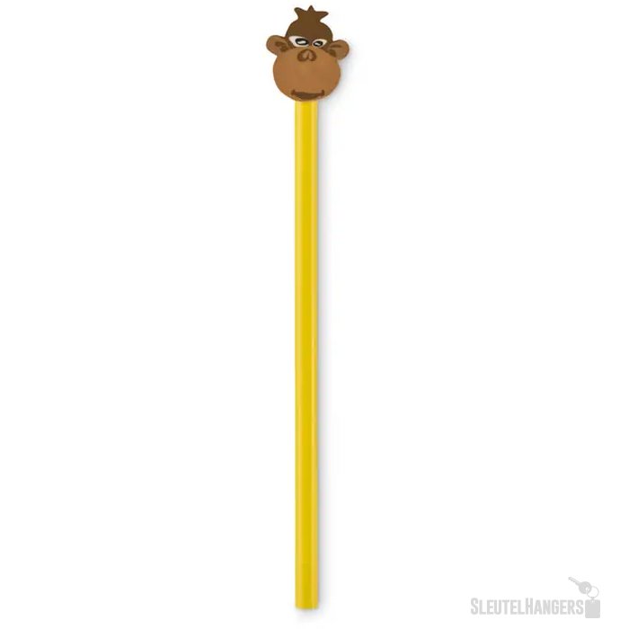 Houten potlood met dierenvorm Circo geel