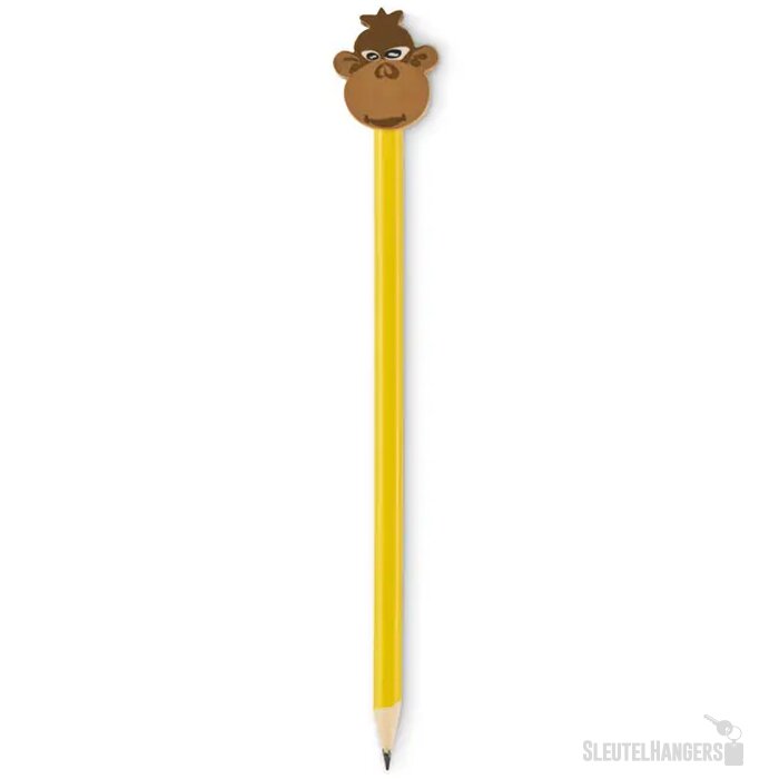 Houten potlood met dierenvorm Circo geel