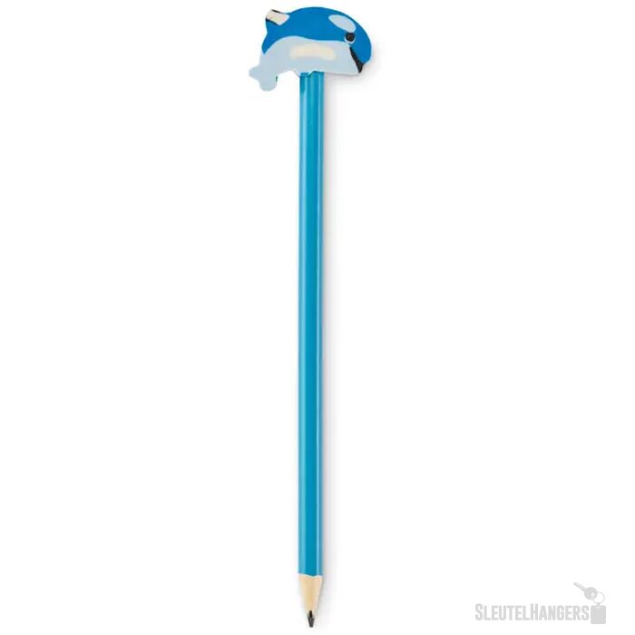 Houten potlood met dierenvorm Circo turquoise